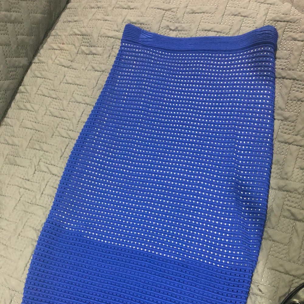 Bebe Openwork Ottoman Midi Skirt